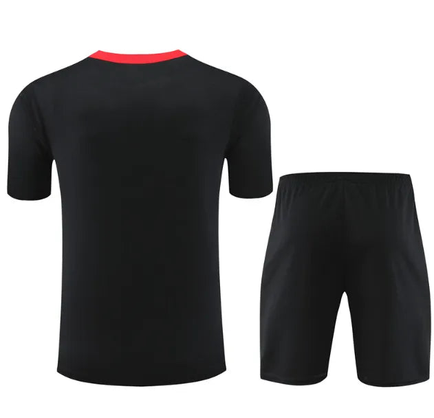 Portugal 2024 Short Sleeve/Shorts Tracksuit Black