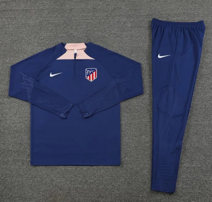 Atlético Madrid 2023/2024 1/4 Zipper Tracksuit Blue