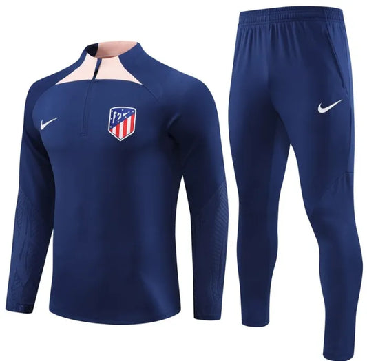 Atlético Madrid 2023/2024 1/4 Zipper Tracksuit Blue