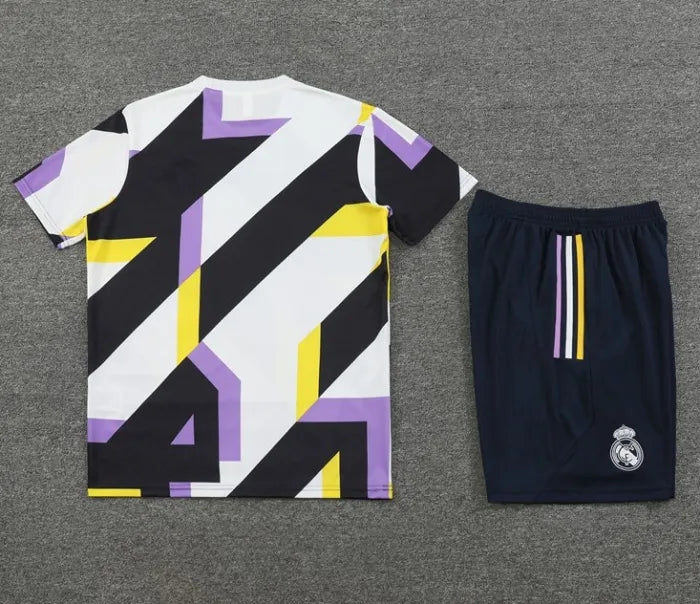 Real Madrid 2023/2024 Short Sleeve/Shorts Tracksuit White Camo
