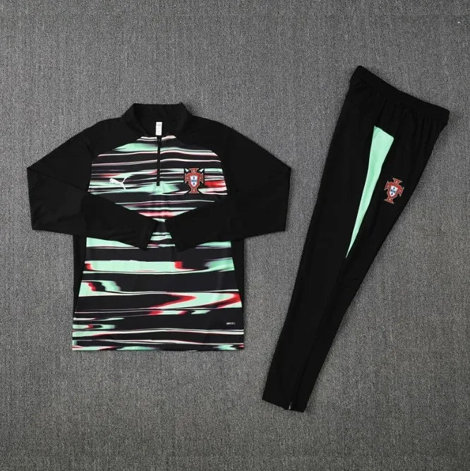 Portugal 2025 1/4 Zipper Tracksuit Black