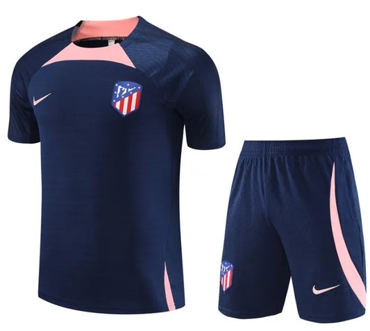 Atlético Madrid 2023/2024 Short Sleeve/Shorts Tracksuit Blue