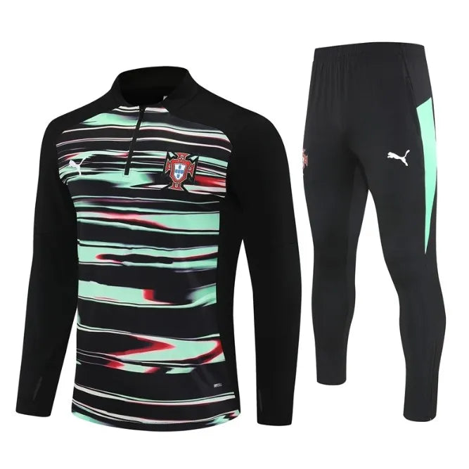 Portugal 2025 1/4 Zipper Tracksuit Black