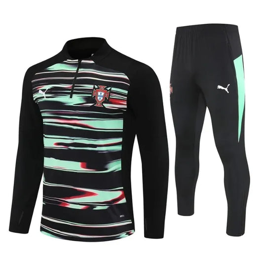 Portugal 2025 1/4 Zipper Tracksuit Black