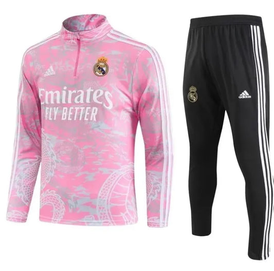 Real Madrid 2023/2024 1/4 Zipper Tracksuit Special Pink